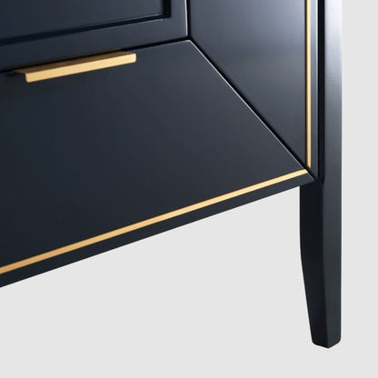 Vetro 48'' Navy Blue Vanity W/ Quartz Counter Top