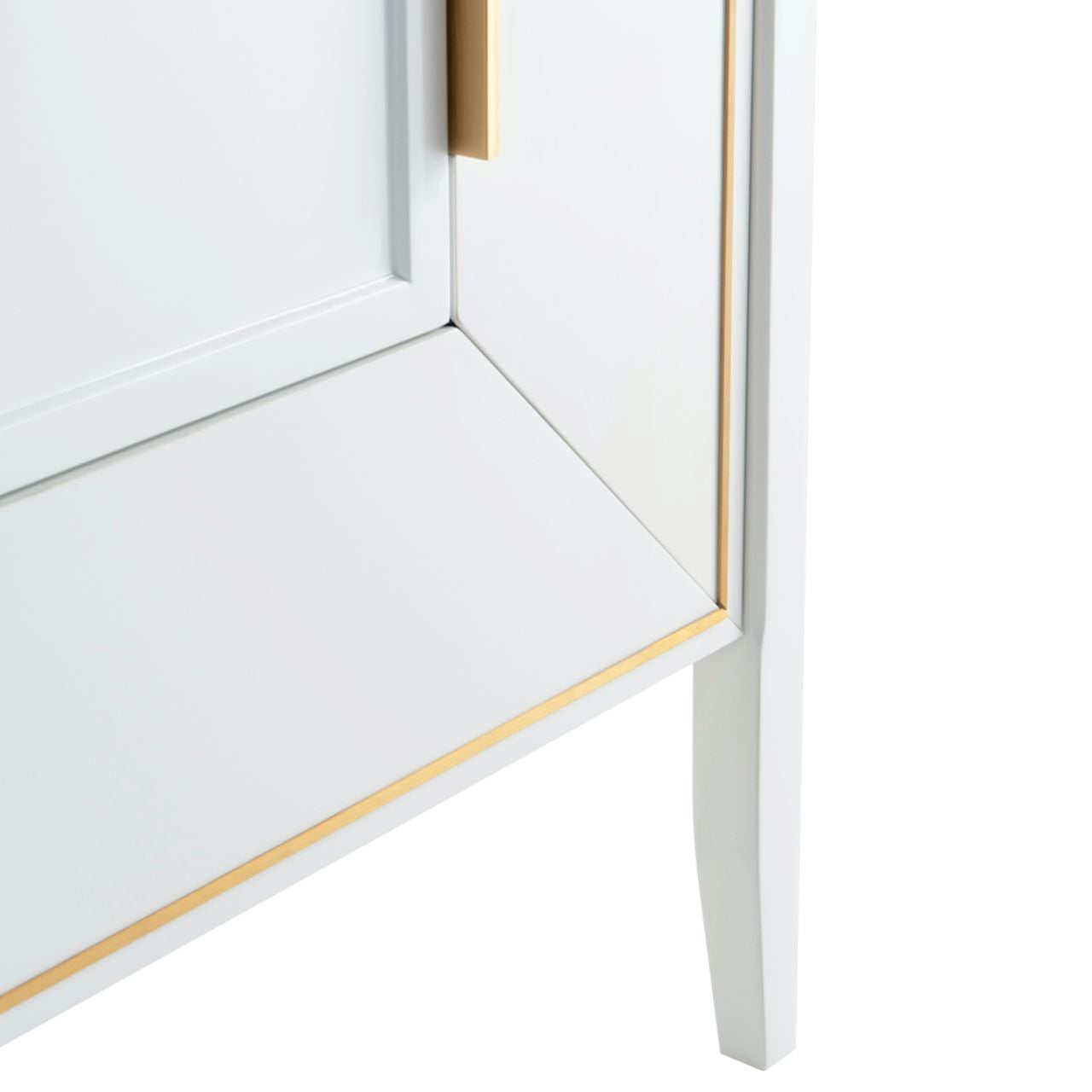Vetro 48'' Semi Gloss White Vanity W/ Quartz Counter Top