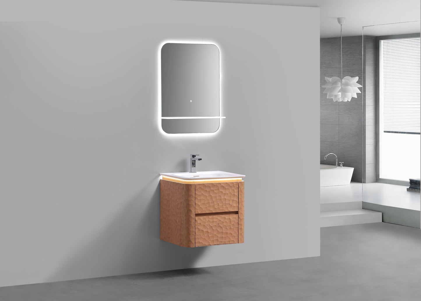 24'' Lumi Modern Wall Mount Bathroom Vanity