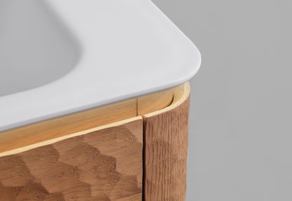 24'' Lumi Modern Wall Mount Bathroom Vanity-OAKWOOD