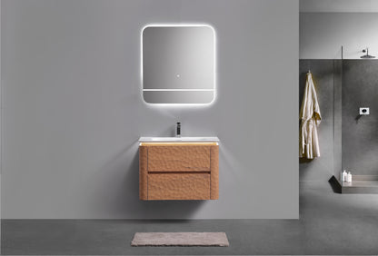 32'' Lumi Modern Wall Mount Bathroom Vanity - OAKWOOD