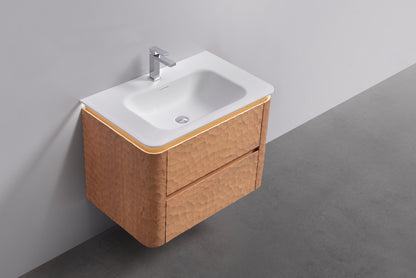 32'' Lumi Modern Wall Mount Bathroom Vanity - OAKWOOD