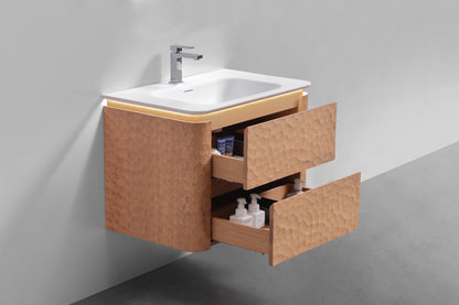 32'' Lumi Modern Wall Mount Bathroom Vanity - OAKWOOD