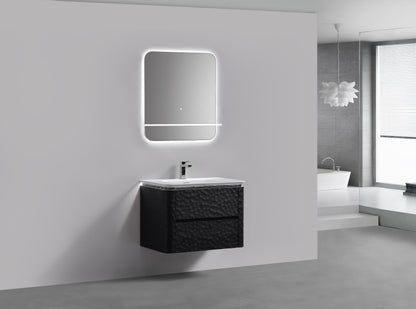 32'' Lumi Modern Wall Mount Bathroom Vanity - True Black