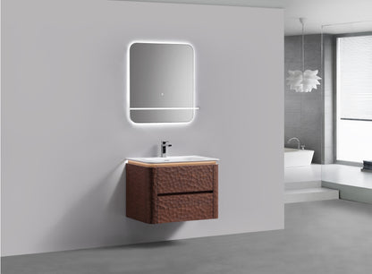 Kubebath Lumino 30'' LED Mirror with LED Acrylic Shelf w/ Anti-Fog
