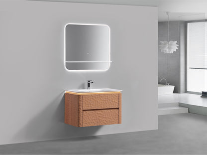36'' Lumi Modern Wall Mount Bathroom Vanity -OAKWOOD - Restock ETA Mid Sept
