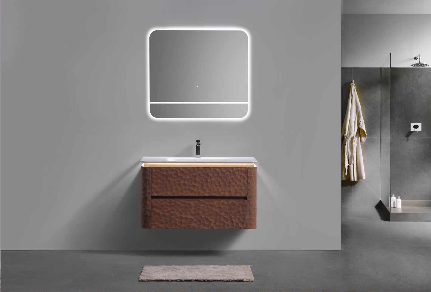 40'' Lumi Modern Wall Mount Bathroom Vanity