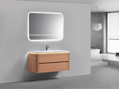 48'' Lumi Modern Wall Mount Bathroom Vanity - OAKWOOD