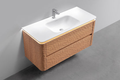 48'' Lumi Modern Wall Mount Bathroom Vanity - OAKWOOD