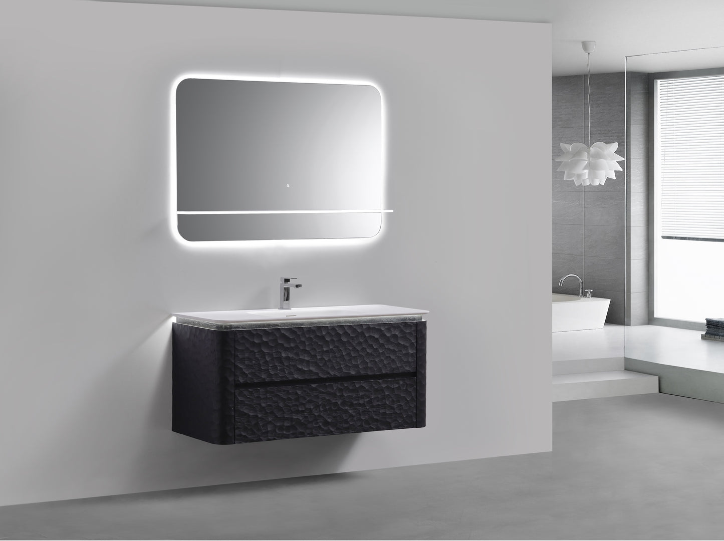 48'' Lumi Modern Wall Mount Bathroom Vanity