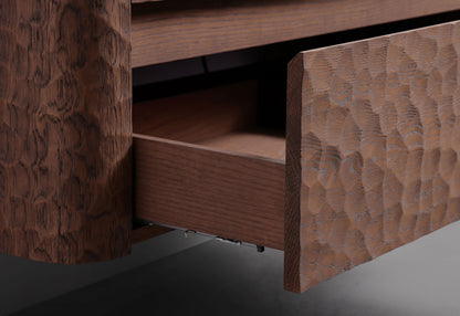 72'' Lumi Modern Double Sink Wall Mount Bathroom Vanity - Weathered Wood - Restock ETA Mid Sept