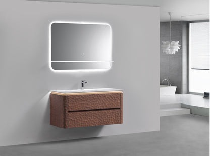 Kubebath Lumino 48'' LED Mirror with LED Acrylic Shelf w/ Anti-Fog