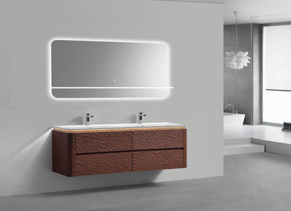 Kubebath Lumino 70'' LED Mirror with LED Acrylic Shelf w/ Anti-Fog
