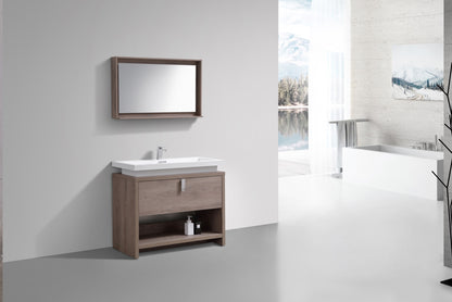 Levi 40" Butternut Modern Bathroom Vanity w/ Cubby Hole
