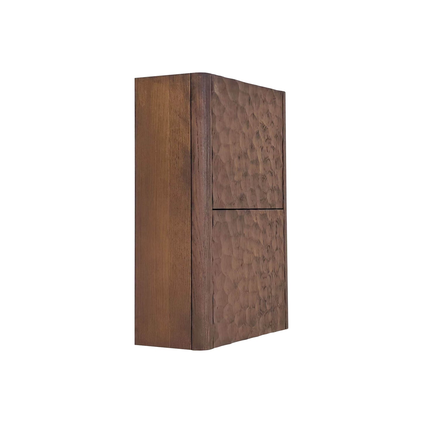 Lumi Bathroom Linen Side Cabinet w/ 2 Storage Areas - Weathered Wood