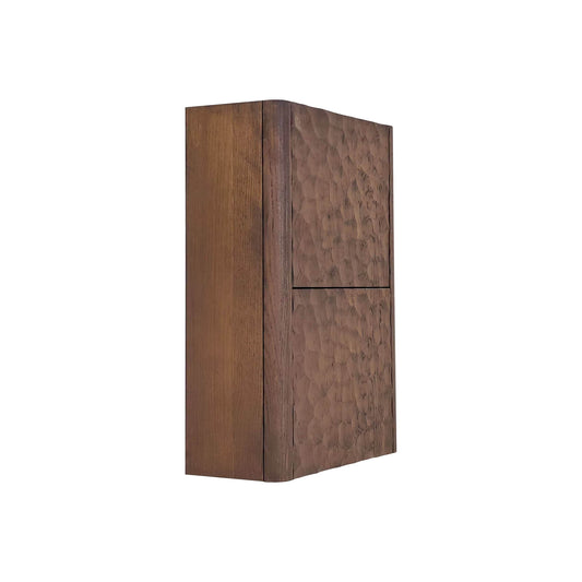 Lumi Bathroom Linen Side Cabinet w/ 2 Storage Areas - Weathered Wood