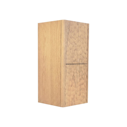 Lumi Bathroom Side Cabinet w/ 2 Storage Areas - Oak Wood