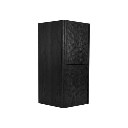 Lumi Bathroom Side Cabinet w/ 2 Storage Areas - True Black