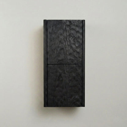 Lumi Bathroom Side Cabinet w/ 2 Storage Areas - True Black