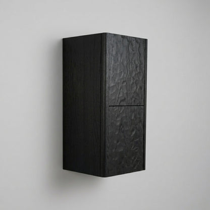 Lumi Bathroom Side Cabinet w/ 2 Storage Areas - True Black