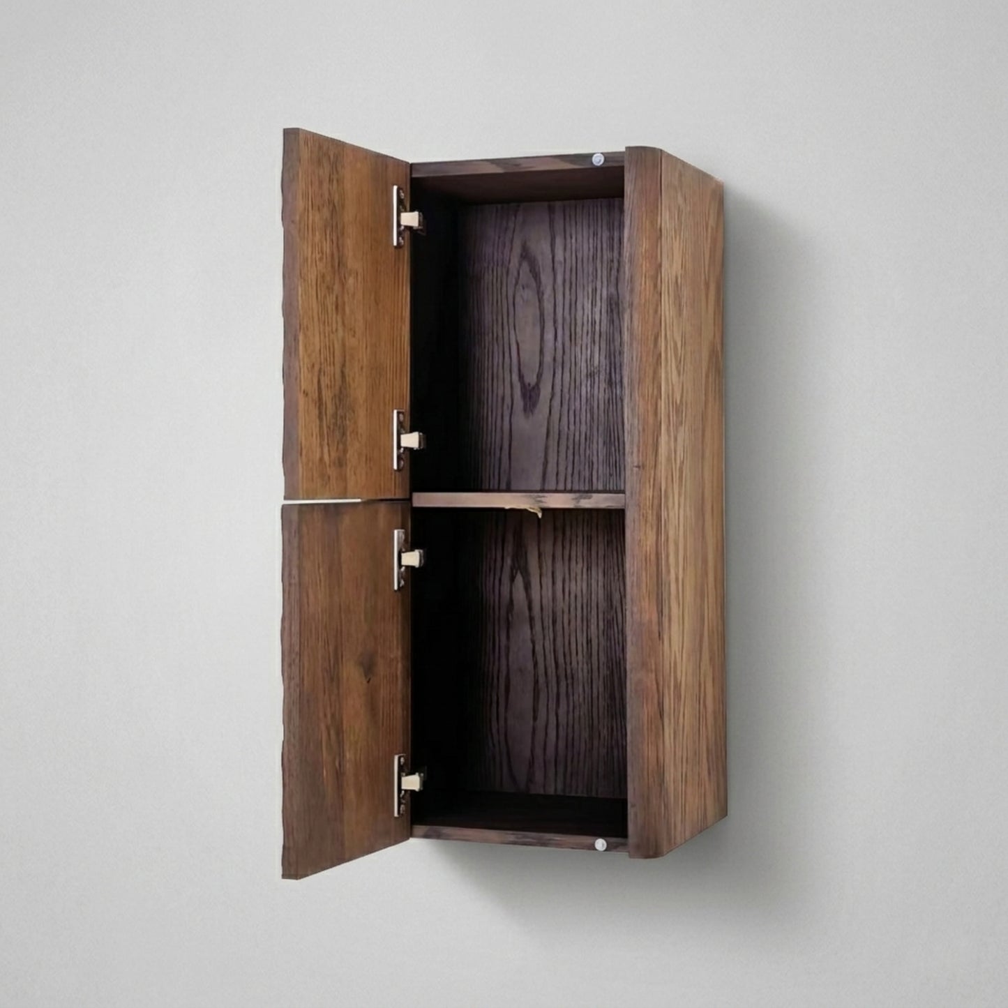 Lumi Bathroom Side Cabinet w/ 2 Storage Areas - Weathered Wood