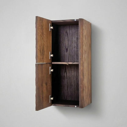 Lumi Bathroom Side Cabinet w/ 2 Storage Areas - Weathered Wood - Restock ETA Mid Sept