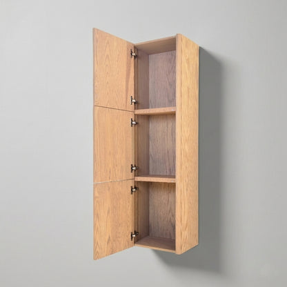 Lumi Bathroom Linen Cabinet w/ 3 Large Storage Areas - OAKWOOD