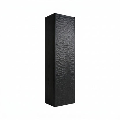 Lumi Bathroom Linen Cabinet w/ 3 Large Storage Areas - True Black