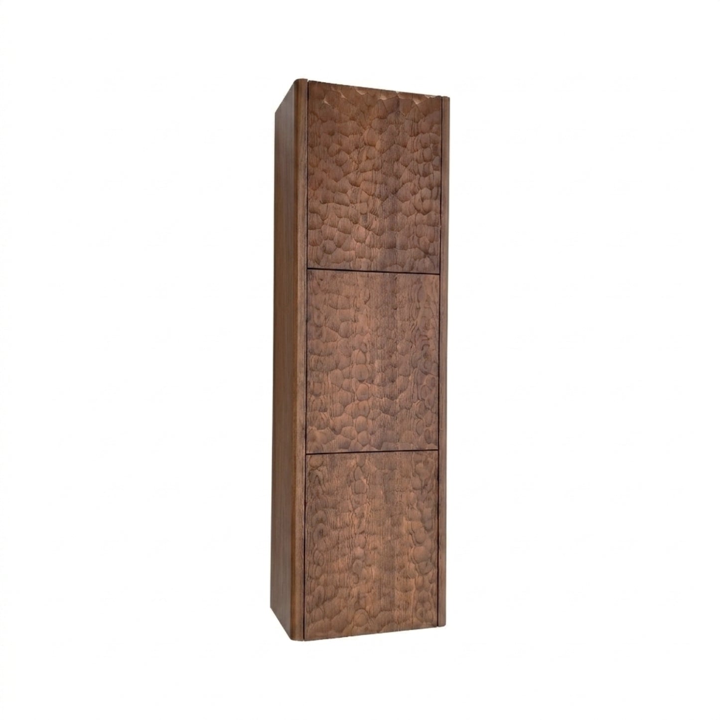Lumi Bathroom Linen Cabinet w/ 3 Large Storage Areas - Weathered Wood