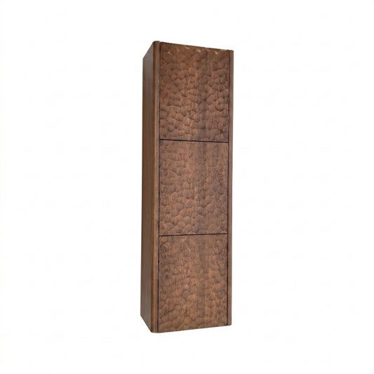 Lumi Bathroom Linen Cabinet w/ 3 Large Storage Areas - Weathered Wood