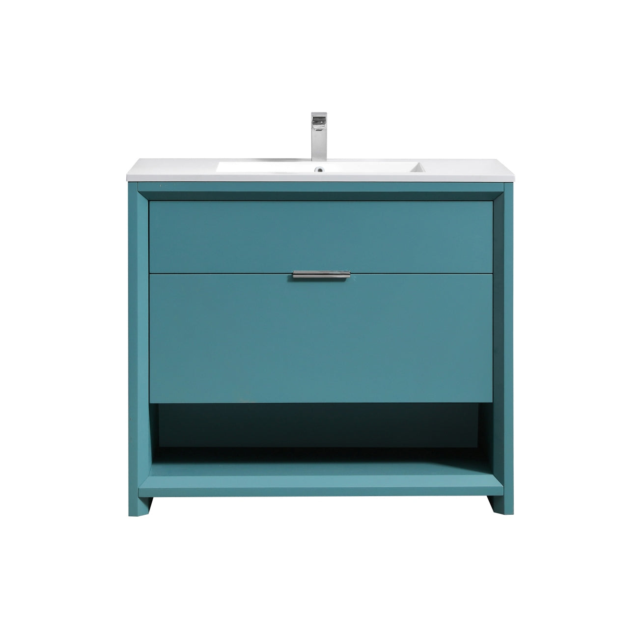 NUDO 40'' Floor Mount Modern bathroom Vanity in Teal Green Finish