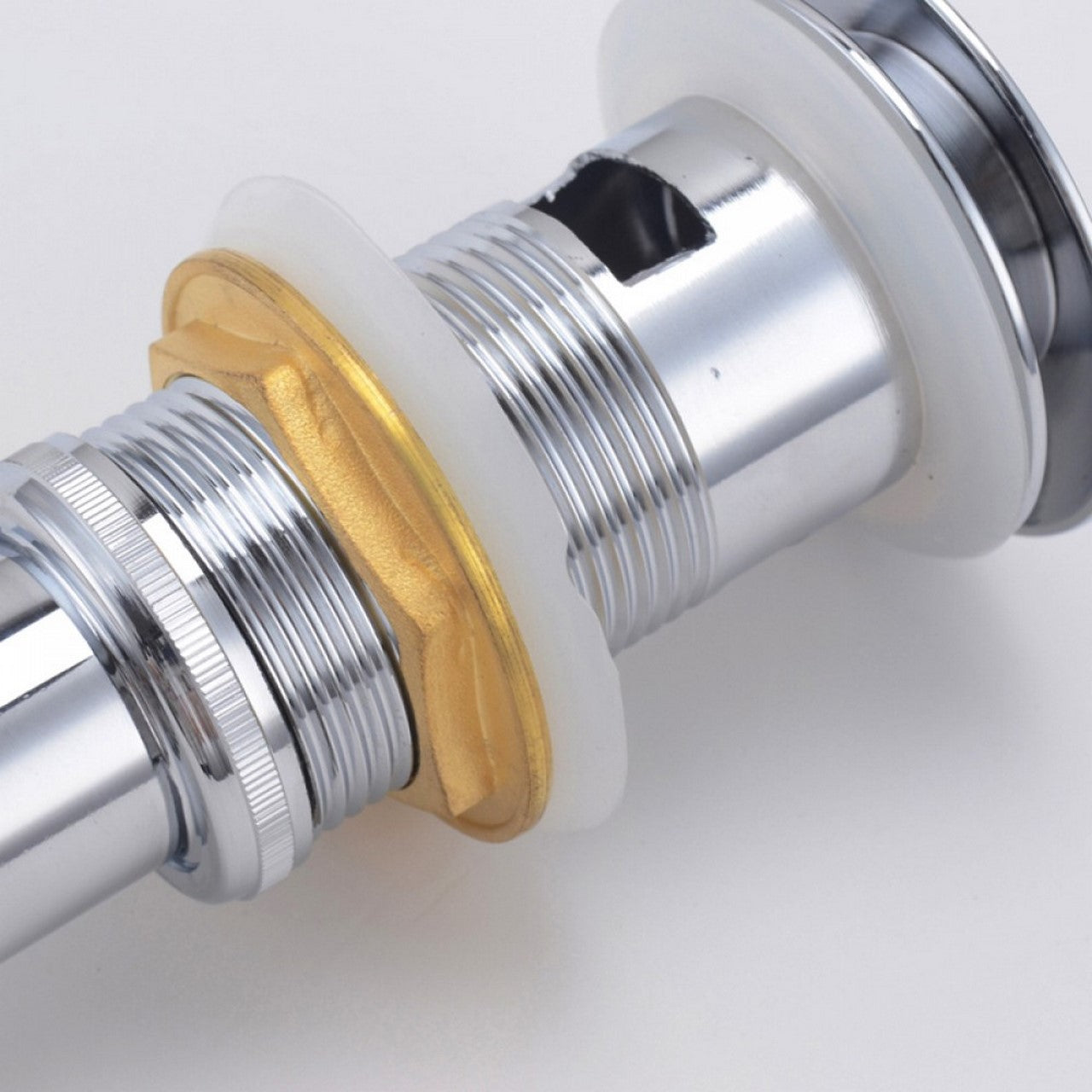 Kubebath Solid Brass Construction Pop-Up Drain Chrome Finish – W/ Overflow