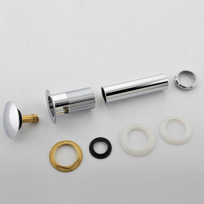 Kubebath Solid Brass Construction Pop-Up Drain Chrome Finish – W/ Overflow