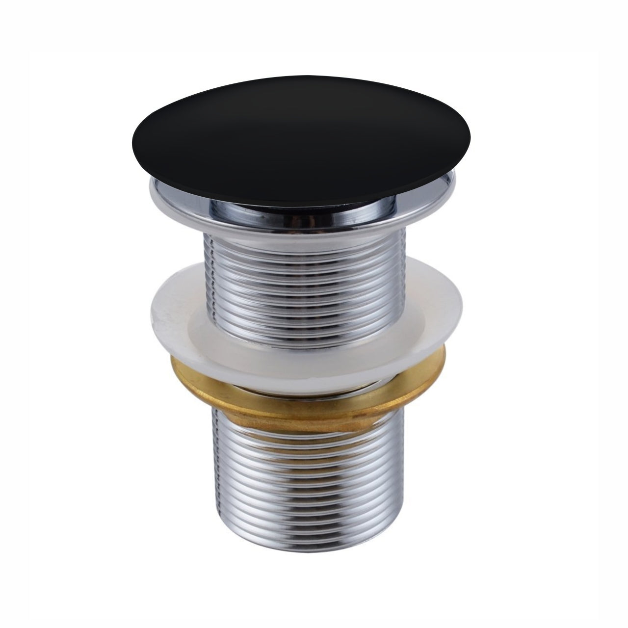 Kubebath Solid Brass Construction Pop-Up Drain Matte Black No Overflow