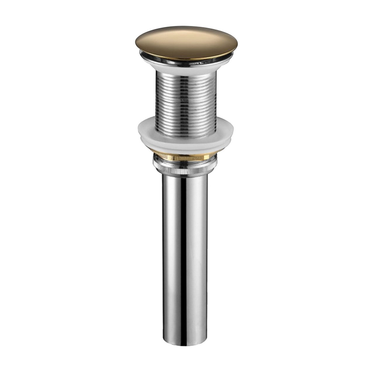 Kubebath Solid Brass Construction Pop-Up Drain W/ Gold Bronze Finish – No Overflow
