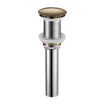 Kubebath Solid Brass Construction Pop-Up Drain W/ Gold Bronze Finish – No Overflow
