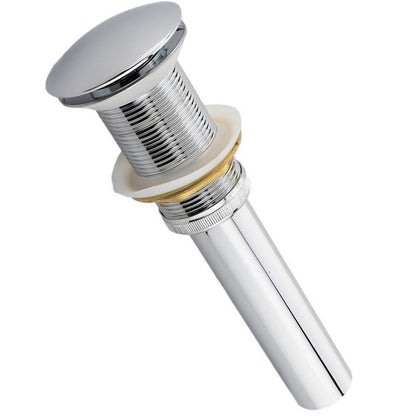 Kubebath Solid Brass Construction Pop-Up Drain Chrome Finish No Overflow