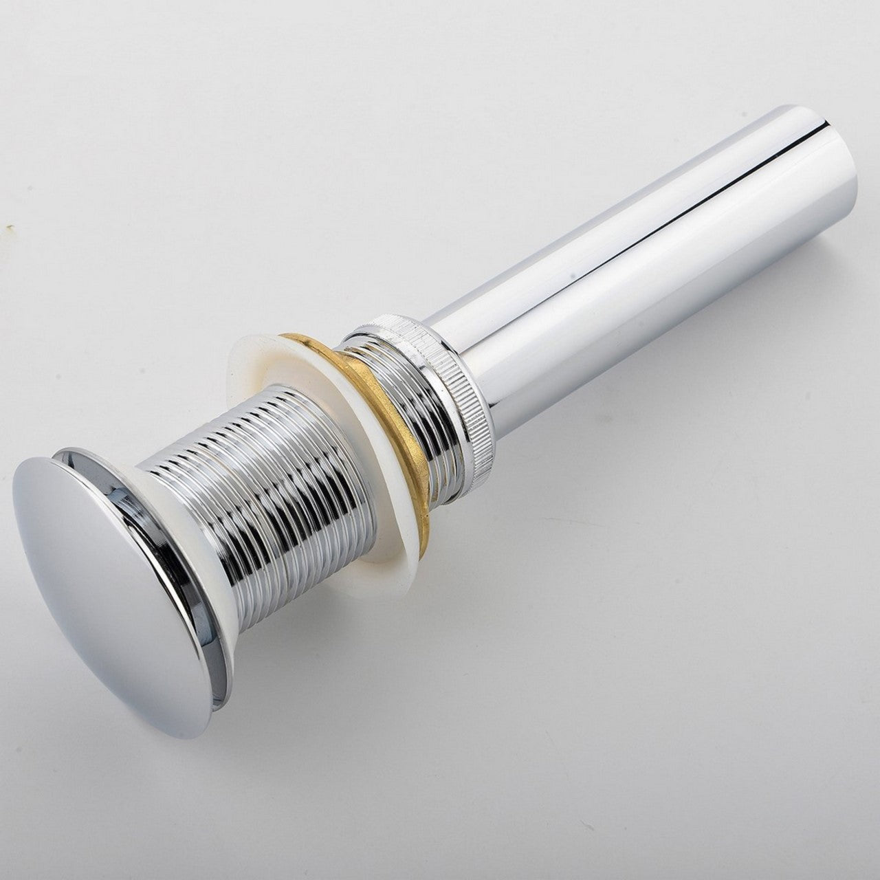 Kubebath Solid Brass Construction Pop-Up Drain Chrome Finish No Overflow