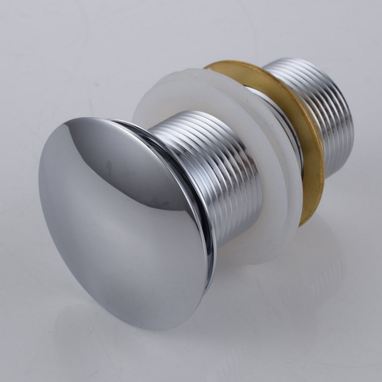 Kubebath Solid Brass Construction Pop-Up Drain Chrome Finish No Overflow