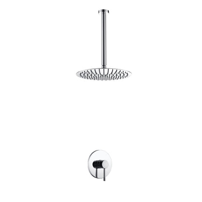 Aqua Rondo Shower Set w/ Ceiling Mount 12" Rain Shower Head