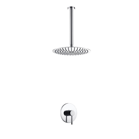 Aqua Rondo Shower Set w/ Ceiling Mount 12" Rain Shower Head