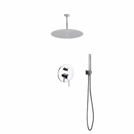 Aqua Rondo Shower Set w/ Ceiling Mount 20" Rain Shower and Handheld