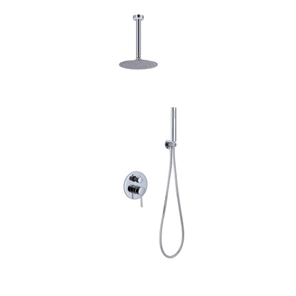 Aqua Rondo Shower Set w/ 8" Ceiling Mount Square Rain Shower and Handheld