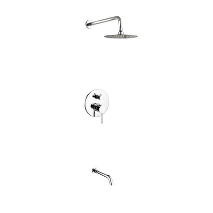 Aqua Rondo Shower Set w/ 8" Rain Shower and Tub Filler