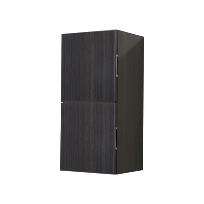Bathroom Gray Oak Linen Side Cabinet w/ 2 Storage Areas