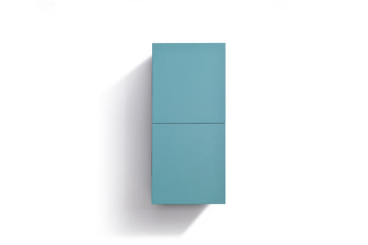 Bathroom Teal Green Linen Side Cabinet w/ 2 Storage Areas