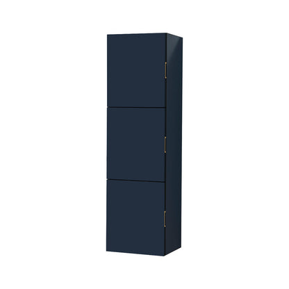 Bliss Blue Bathroom Linen Cabinet w/ 3 Large Storage Areas