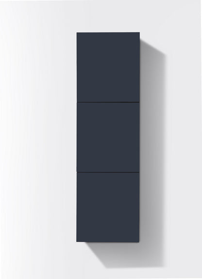 Bliss Blue Bathroom Linen Cabinet w/ 3 Large Storage Areas