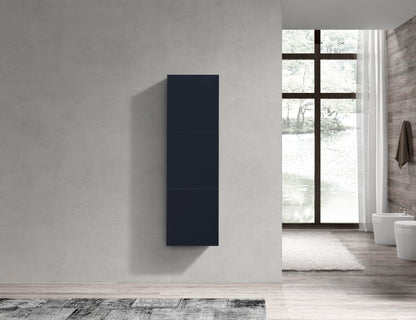 Bliss Blue Bathroom Linen Cabinet w/ 3 Large Storage Areas