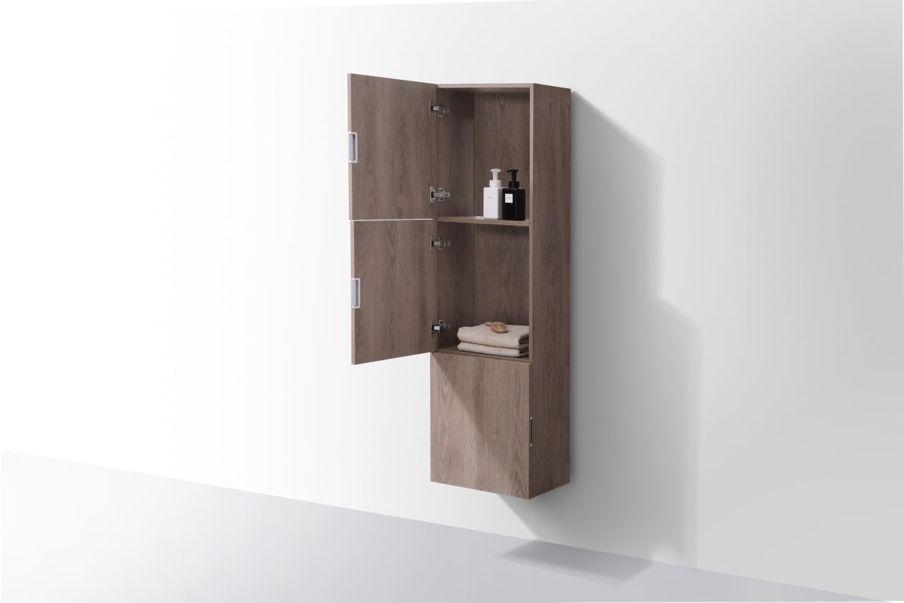 Bathroom Butternut Linen Cabinet w/ 3 Large Storage Areas